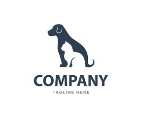 Animal Logo. Dog and Cat Logo Design. Pet Logo Design
