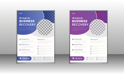 Business  Flyer Design Set.  Modern Flyer Background Design. Template Layout for Flyer. Concept with Dynamic Line Shapes. Vector Background. 
