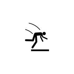 Falling people icon silhouette pictogram