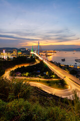 Fototapeta premium Bai Chay bridge in Ha Long city, Quang Ninh province, Vietnam