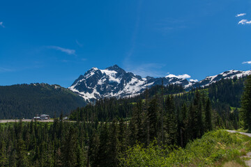Landscape of the Northwest Face of Mount Shuksan from the Mount Baker Ski Area