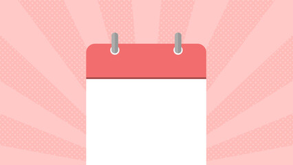 派手なピンク色の背景に文字のないカレンダーのイラスト - セールやイベントの日付告知のイメージ素材
