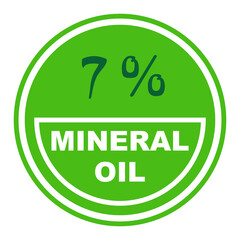7% percentage mineral oil 
