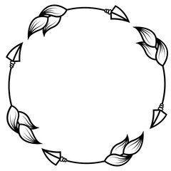 Arrow wreath monogram svg, Boho frame svg