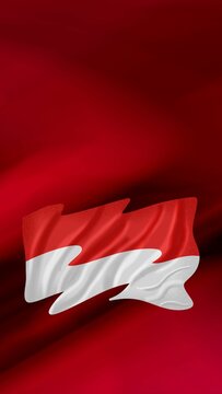 Indonesian flag with red and black background