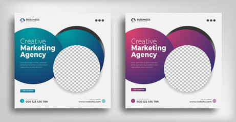 Digital marketing social media post  and creative business flyer Instagram or social media post banner