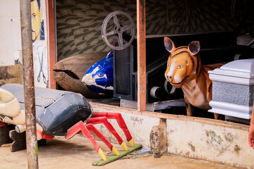 Interesting View of the Traditional  Coffins in Animal Format, Ghana