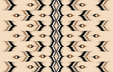 Ikat ethnic abstract beautiful art. Ikat seamless pattern in tribal, 
folk embroidery, Mexican style. Aztec geometric art ornament print. 
Design for carpet, wallpaper, clothing, wrapping, fabric,cove
