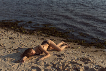 Summer walk along the river