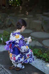 浴衣で訪れた川越氷川神社