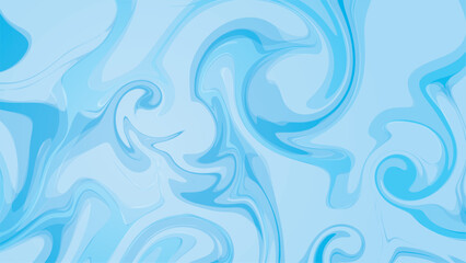 Abstract stirred blue liquid pattern background.