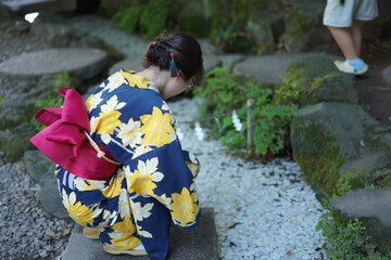 浴衣で訪れた川越氷川神社