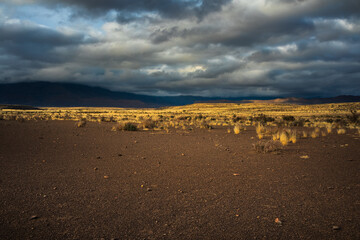 stormy desert sunrise 
