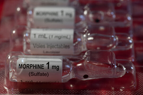 Close-up Of Morphine Vial