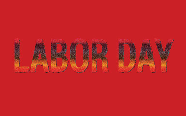 Editable typography text effect labor day t shirt design