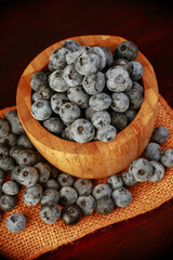 fresh blueberries in the studio