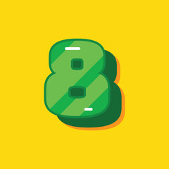 number colorful collection with kids style