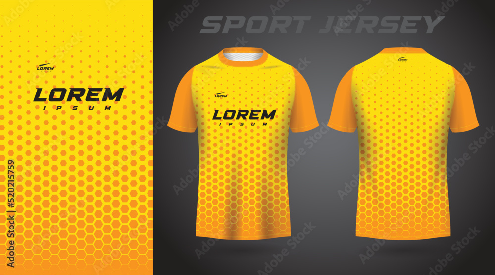 Wall mural yellow shirt sport jersey design