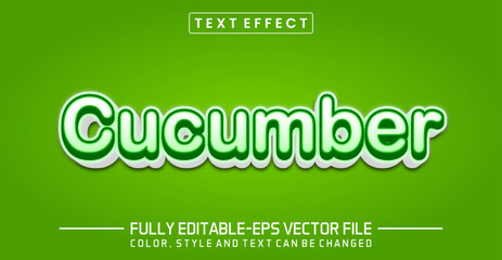 Cucumber text style effect editable