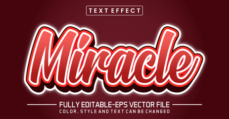 Miracle text style effect editable