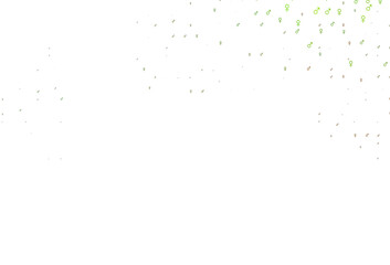 Light green, yellow vector background with gender symbols.