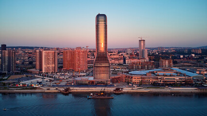 Obraz premium Aerial view of Belgrade, capital of Serbia.