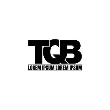 TQB letter monogram logo design vector