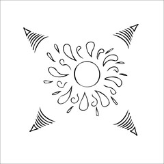 abstract flowers, sun, stars, lights