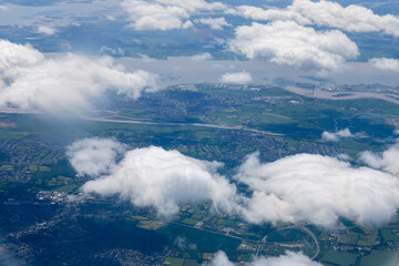 clouds over the river