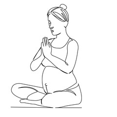 pregnant woman in lotus position