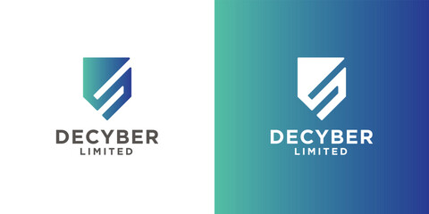 Naklejka premium Security logo design, S letter security logo design