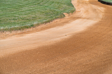 clay outdoor autocross track in nature