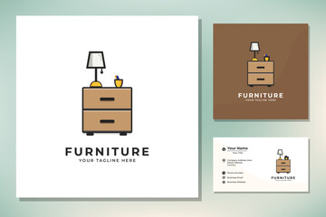 Minimalist furniture flat art logo design
