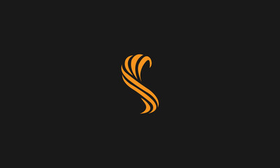 LETTER S LOGO DESIGN WITH NEGATIVE SPACE EFFECT FOR ILLUSTRATION USE