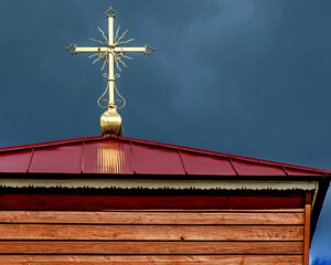 Built in the years 1924-26, a sacred complex consisting of a belfry and a wooden Catholic church dedicated to Our Lady of Częstochowa in the town of Žilina in Masuria in Poland. © Jacek Sakowicz
