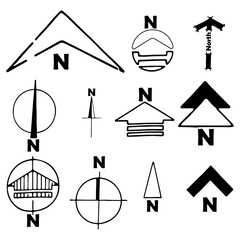 North Sign Sketch Set