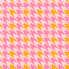 pink seamless surface pattern design with houndstooth