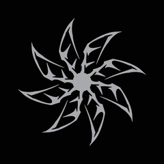 Tribal shuriken weapon Illustrations Vector SVG