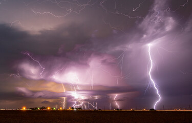 lightning at night