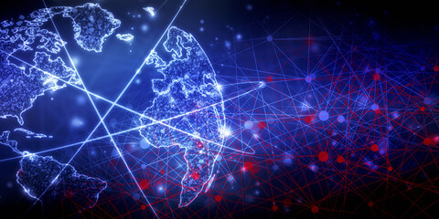 2d illustration world map abstract background
