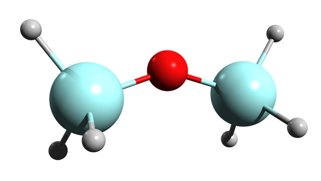 3D image of Disiloxane skeletal formula - molecular chemical structure of  siloxane isolated on white background
