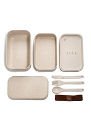 Plastic container for food isolated on white background