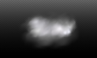 White vector cloudiness ,fog or smoke on dark checkered background.Set of Cloudy sky or smog over the city.Vector illustration.