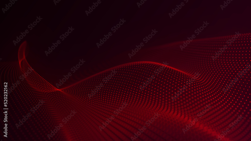 Poster technology background . futuristic point wave. abstract digital wave of particles. 3d rendering,