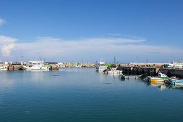 Fototapeta na wymiar Tung liang fishing harbor