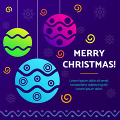 Christmas sale banner. Vector illustration