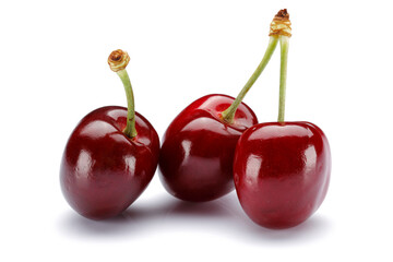 cherries isolated on white background