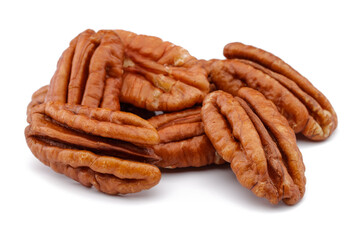 pecan nuts isolated on white background - 520233334