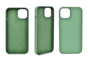 Silicone case for iphone isolated on white background with clipping path