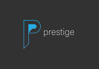 abstract, alphabet or letter P logo concept, hand-drawn abstract, creative vector logo for any business.Letter P Logo. P Letter Design, brand identity,